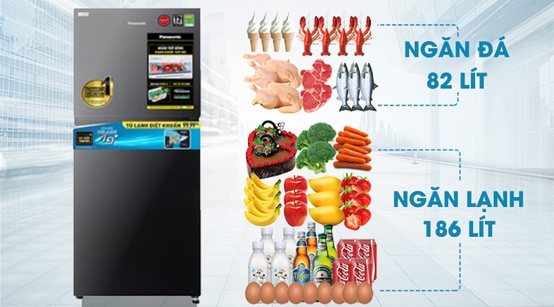 4. Tủ lạnh Panasonic NR-TV301VGMV phù hợp cho gia đình từ 2 – 3 thành viên