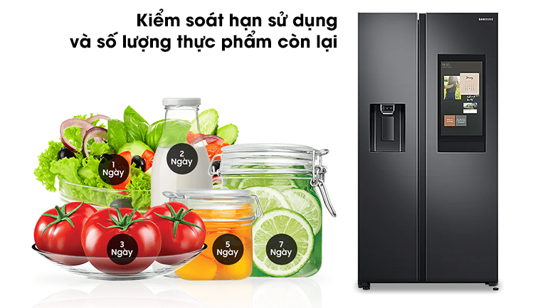 Tủ lạnh Samsung RS64T5F01B4/SV với chức năng quản lý thực phẩm thông minh