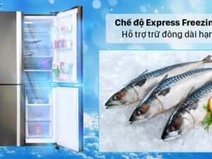 3. Bảo quản thực phẩm đông đá tuyệt đối với chế độ Express Freezing 
