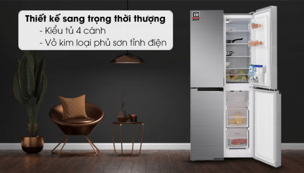 Tủ lạnh Sharp 401 lít SJ-FXP480V-SL sở hữu thiết kế đẳng cấp, tinh tế