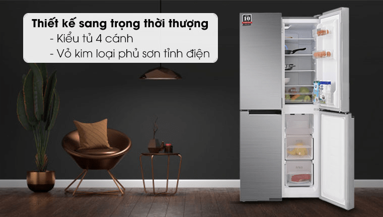 4. Tủ lạnh Sharp SJ-FXP480V-SL mang phong cách Pháp tinh tế