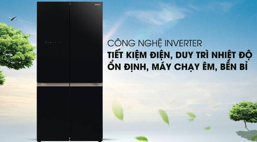 Tủ lạnh Hitachi R-WB640PGV1 (GCK) được tích hợp công nghệ Inverter và hệ thống quạt kép làm lạnh hiệu quả