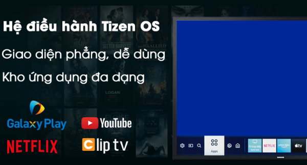 Hệ điều hành Tizen OS có giao diện phẳng, dễ sử dụng