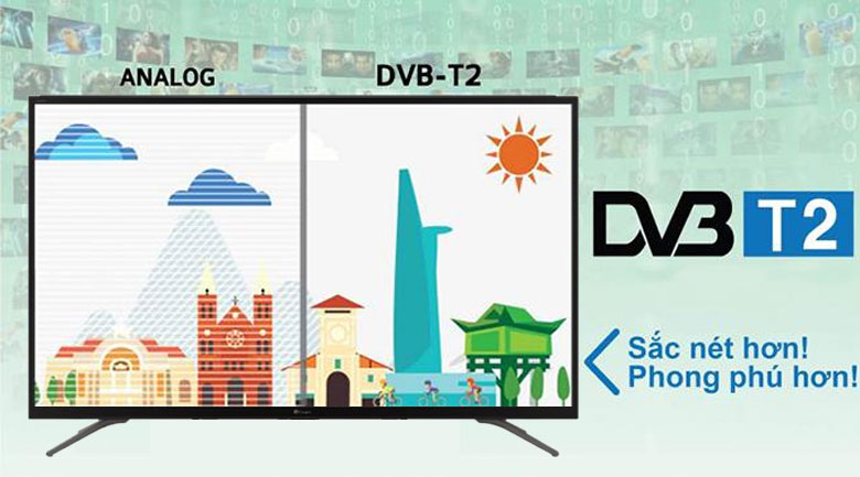 Tivi Casper 32HN5100 có truyền hình kỹ thuật số DVB-T2 mượt mà