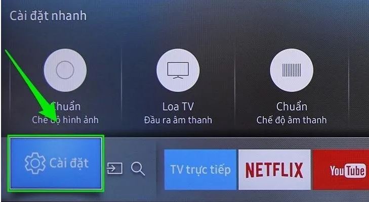 Cách bước reset TV Samsung 55" giá rẻ
