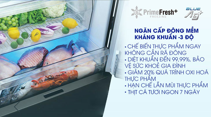 Đánh giá tủ lạnh Panasonic ngăn đông mềm Blue Ag+ diệt khuẩn 99.99%