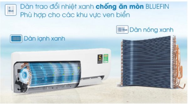7. Dàn trao đổi nhiệt xanh chống ăn mòn BlueFin nâng cao tuổi thọ máy lạnh