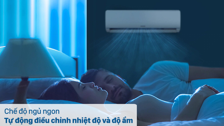 4. Sở hữu chế độ ngủ ngon giúp tự động điều chỉnh nhiệt độ và độ ẩm