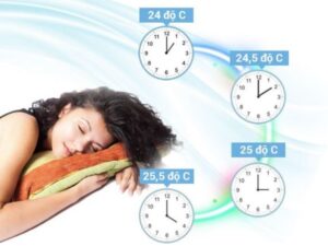 9. Chế độ Sleep tiện ích giúp duy trì nhiệt độ ổn định cho bạn chìm sâu vào giấc ngủ