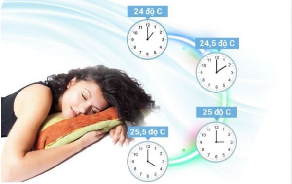 9. Chế độ Sleep tiện ích giúp duy trì nhiệt độ ổn định cho bạn chìm sâu vào giấc ngủ