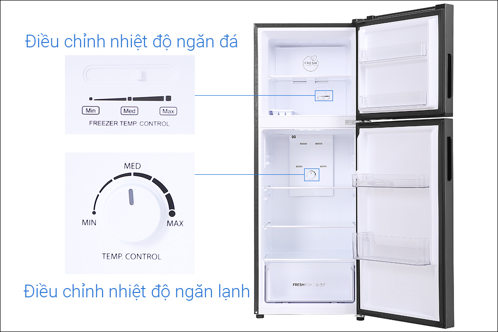Cách điều chỉnh nhiệt độ tủ lạnh AQUA có núm vặn
