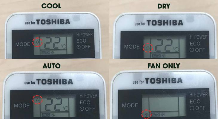 3. Các chế độ cơ bản của điều hòa Toshiba 1 chiều