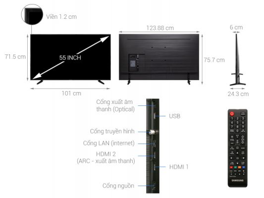 Smart Tivi Samsung 4K 55 inch UA55NU7090