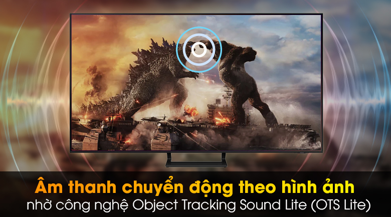 8. Tivi Samsung 55 in | Đắm chìm trong âm thanh chuyển động theo hình ảnh với công nghệ Object Tracking Sound Lite (OTS Lite)