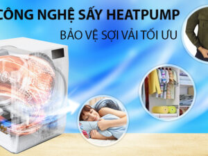 Máy sấy LG 9 Kg DVHP09W-Bảo vệ sợi vải tối ưu với công nghệ sấy Heatpump