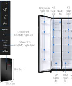1. GR-B247WB | Chi tiết về thông số kỹ thuật Tủ lạnh LG Inverter 613 lít