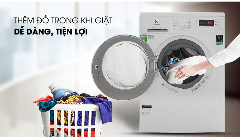 Tính năng Add Clothes thêm đồ giặt khi máy đang vận hành 