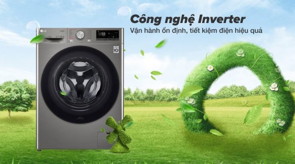 8. Máy giặt Inverter LG FV1410S4P tiết kiệm điện, vận hành ổn định với công nghệ Inverter