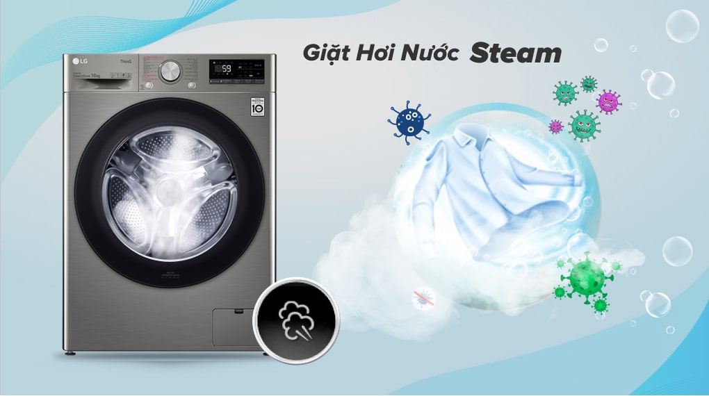 6. Loại bỏ tác nhân gây dị ứng, giảm nhăn nhờ công nghệ giặt hơi nước Steam