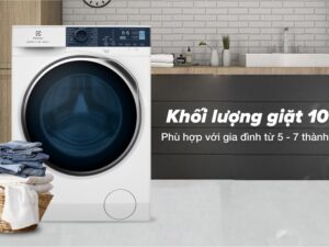 6. Máy giặt Electrolux có khối lượng 10kg phù hợp với gia đình có từ 5-7 người