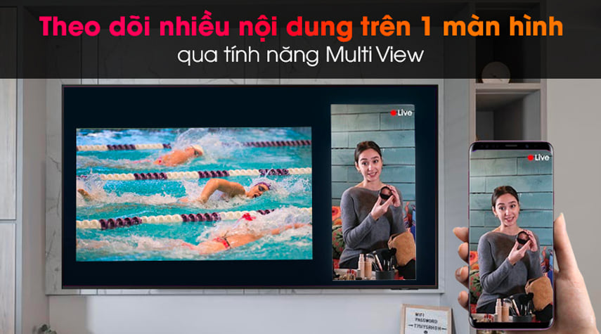 12. TV Samsung UA65BU8500 cho phép phát nhiều nội dung cùng lúc trên tivi