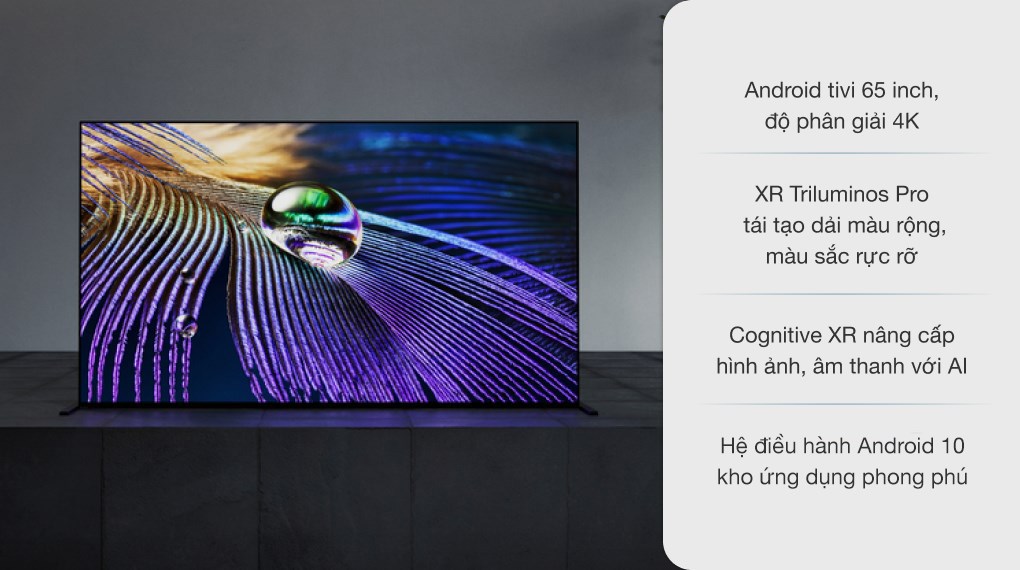 2. Android Tivi OLED Sony 4K 65 inch XR-65A90J 