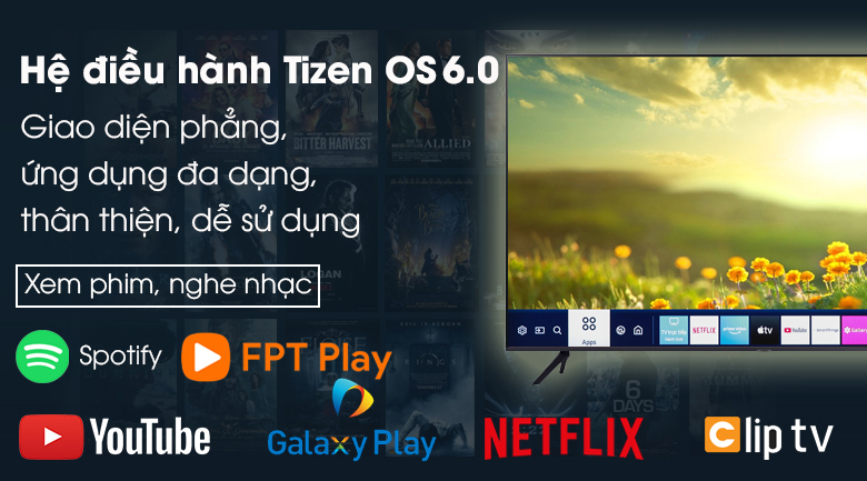 4. Hệ điều hành Tizen OS 6.0 có giao thiện thân thiện dễ dàng sử dụng với ứng dụng phổ biến