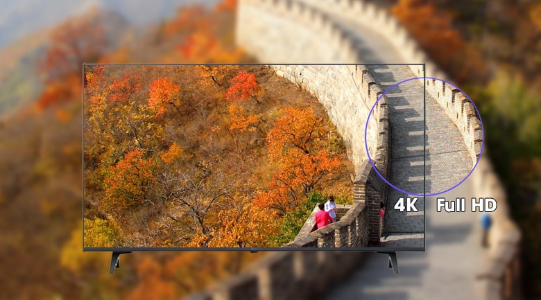 4. Tivi LG 55 inch 55UP7720PTC có độ phân giải 4K cho hình ảnh hiển thị sắc nét gấp 4 lần Full HD