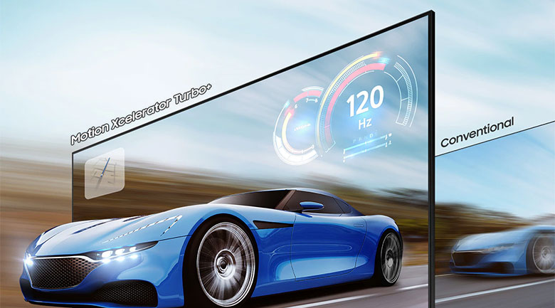8. Tivi khung tranh Samsung 50LS03A chơi game, xem phim cực đã với công nghệ Motion Xcelerator Turbo+