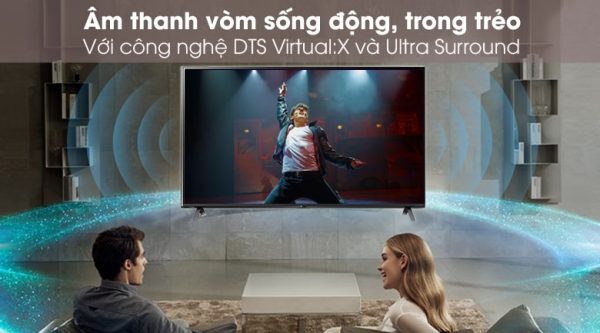 Giả lập âm thành vòm với công nghệ DTS Virtual:X và Ultra Surround trên chiếc tivi LG Nano79 43 inch