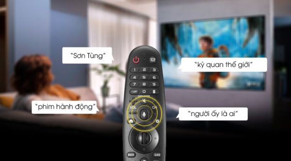 Tivi LG 43UP7550PTC giúp bạn điều khiển và tìm kiếm bằng giọng nói tiếng Việt với Remote đa nhiệm