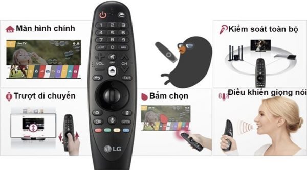 43UP7750 PTB kèm Magic Remote khiến việc sử dụng tivi dễ dàng hơn với khả năng điều khiển bằng giọng nói
