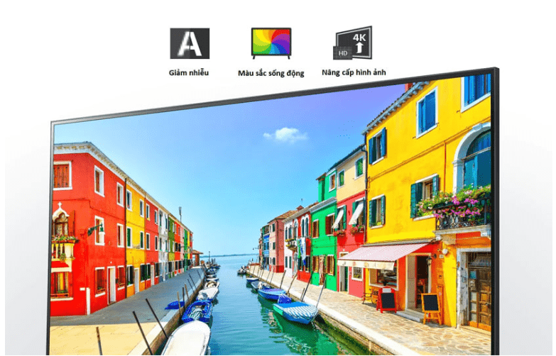 3. Smart  Tivi LG 4K 55 Inch 55NANO77TPA tái tạo hình ảnh, xử lý màu sắc chính xác nhờ bộ xử lý Quad Core 4K