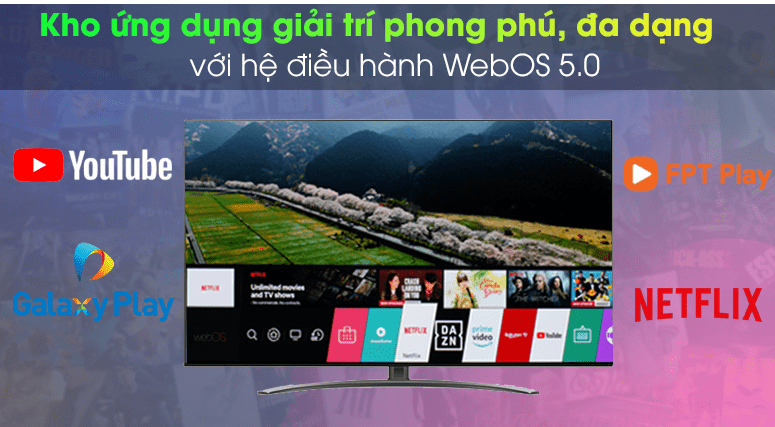 8. Hệ điều hành WebOS 5.0 trên tivi LG 55 inch 55NANO86TNA thân thiện, dễ sử dụng