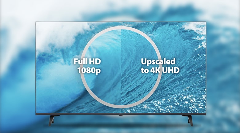 Hình ảnh của chiếc 55UP7750PTB có đầu vào thấp sẽ được nâng cấp lên gần chuẩn 4K nhờ 4K Upscaler và Image Enhancing
