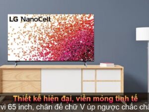 1. 50NANO80SQA | Tivi LG 50 inch được thiết kế với phòng cách hiện đại, màn hình siêu mỏng tràn viền