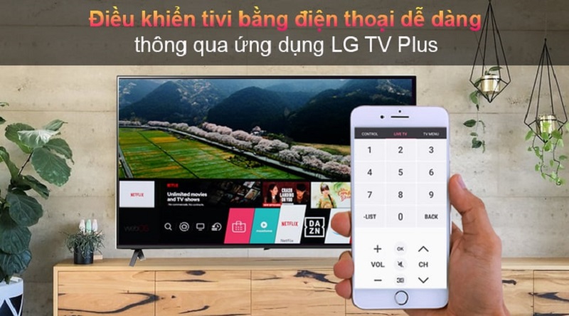 12. Điều khiển tivi bằng điện thoại dễ dàng thông qua ứng dụng LG tivi PLus