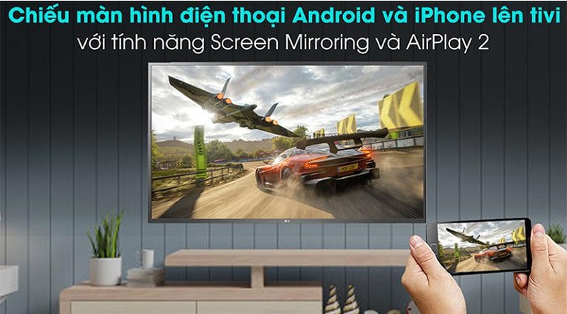 10. Tính năng AirPlay 2 và Screen Mirroring chiếu màn hình điện thoại lên tivi