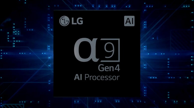 4. Tivi LG 55G1PTA sở hữu bộ xử lý α9 Gen4 AI Processor 4K tối ưu hóa nội dung hiển thị