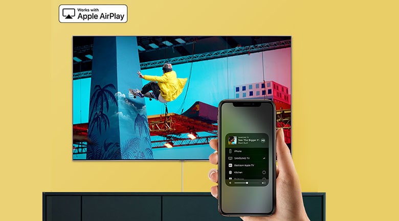 Trình chiếu màn hình thiết bị Apple như Iphone hay IPad lên tivi qua tính năng AirPlay 2 cho bạn giải trí đa dạng hơn.