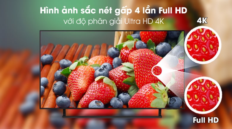 Tivi Samsung 50 AU9000 sử dụng độ phân giải Ultra HD 4k