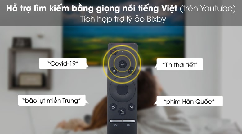 Có thể điều khiển tivi bằng giọng nói thông qua One Remote với trợ lý ảo Bixby