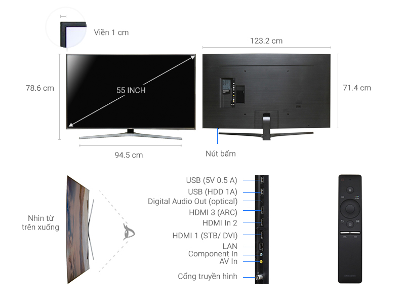 Smart Tivi Cong Samsung 4K 55 inch UA55KU6500