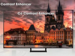 2. Tivi Samsung UA55AU9000 tăng cường độ tương phản bằng công nghệ Contrast Enhancer