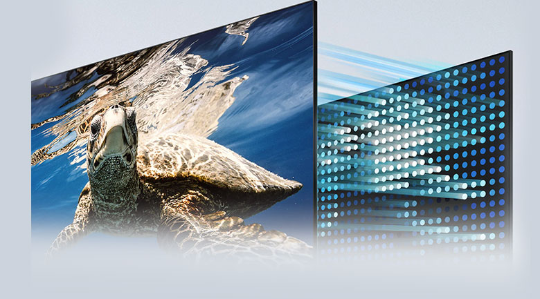 Tivi Samsung 50Q80A tối ưu hóa sắc đen lần trắng tối ưu trên màn hình với công nghệ Direct Full Array 8X