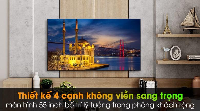 1. QA 55QN90A | Tivi Samsung 55 inch có vẻ ngoài hiện đại với màn hình tràn viền độc đáo