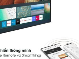 8. SamSung QA 43LS03A điều khiển tivi thông minh, tiện lợi với One Remote, ứng dụng SmartThings và trợ lý ảo Bixby