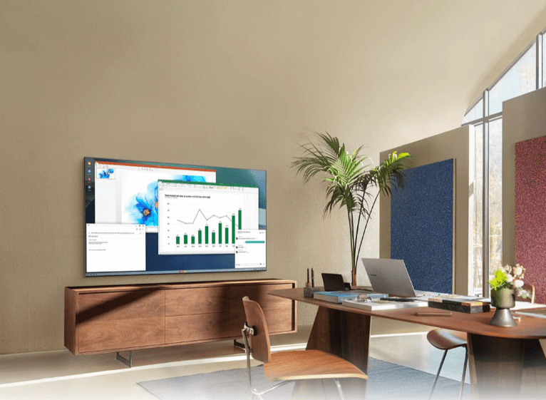 12. Smart Tivi Samsung QLED 4K làm việc Từ Máy Tính Đến TV