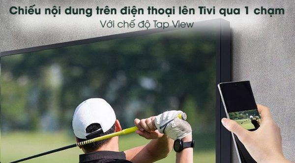 Tivi Samsung UA 43AU8000 giúp bạn chia sẻ hình ảnh từ điện thoại lên tivi chỉ với một thao tác chạm qua tính năng Tab View