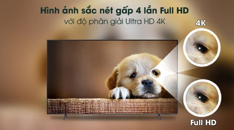 Samsung UA 43AU8000 hiển thị hình ảnh sắc nét và chi tiết với Ultra HD 4K